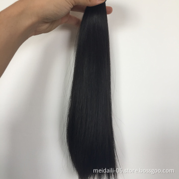 Best quality xuchang virgin Brazilian hair super double drawn straight human hair weft remy hair double drawn